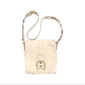 Authentic braided handle Coach crossbody purse, Cream